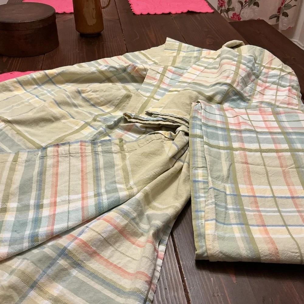 Pair of large Plaid Panels 72”/70”